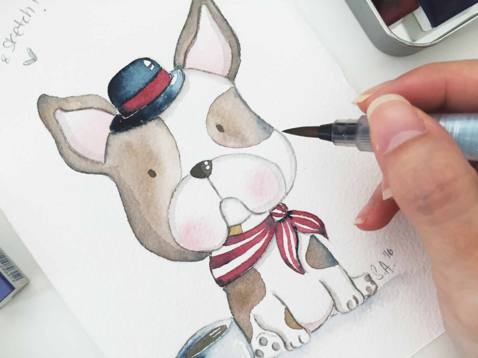 Видео урок рисования акварелью _Милый французский _0.png